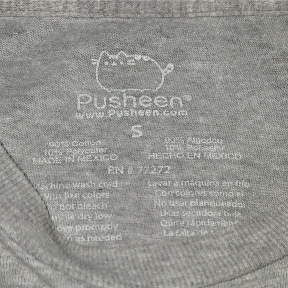 Pusheen Cat So Lazy Can't Move Cute Kawaii Graphic Tee Unisex - Picture 4 of 6